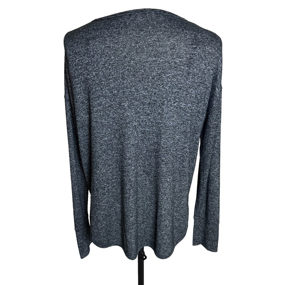 Athleta Luxe Pose Women's Thumb Hole Marled Heathered Tunic, Sz XL, Black & Gray - Picture 8 of 16